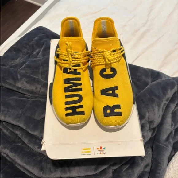 adidas | Shoes | Adidas Human Race Nmd Yellow Black Sneakers | Poshmark